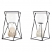 Κλεψύδρα DKD Home Decor Μαύρο Κεχριμπάρι τερακότα 14 x 14 x 19 cm