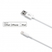 Cable USB a Lightning Celly USBLIGHT 1 m Blanco