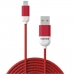 Кабел USB към Lightning Pantone 1,5 m Червен