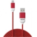 Kabel USB naar Lightning Pantone 1,5 m Rood