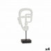 Figura Decorativa Face Branco 19,5 x 38 x 10,5 cm (4 Unidades)