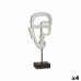 Figura Decorativa Face Prateado 19,5 x 38 x 10,5 cm (4 Unidades)