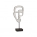 Figura Decorativa Face Prateado 19,5 x 38 x 10,5 cm (4 Unidades)