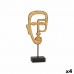 Decoratieve figuren Gezicht Gouden 19,5 x 38 x 10,5 cm (4 Stuks)