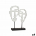 Figura Decorativa Face Branco 27 x 32,5 x 10,5 cm (4 Unidades)