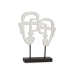 Figura Decorativa Face Branco 27 x 32,5 x 10,5 cm (4 Unidades)