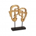 Figura Decorativa Face Dourado 27 x 32,5 x 10,5 cm (4 Unidades)