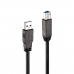 Cavo USB A con USB B LINDY 43098 10 m Nero