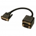 DVI-adapter LINDY 41215 18 cm Must