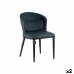 Fauteuil Rond Bleu Noir Acier 51 x 83,5 x 54 cm (2 Unités)