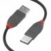 Kábel Micro USB LINDY 36693 2 m Čierna Sivá Viacfarebná