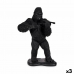 Decoratieve figuren Gorilla Viool Zwart 17 x 41 x 30 cm (3 Stuks)