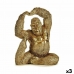 Dekorativ Figur Yoga Gorilla Gyllen 14 x 30 x 25,5 cm (3 enheter)