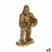 Decoratieve figuren Gorilla Gitaar Gouden 16 x 39 x 27 cm (3 Stuks)