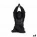 Decoratieve figuren Gorilla Yoga Zwart 18 x 36,5 x 19,5 cm (4 Stuks)