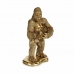 Decoratieve figuren Gorilla Gitaar Gouden 16 x 39 x 27 cm (3 Stuks)