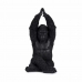 Decoratieve figuren Gorilla Yoga Zwart 18 x 36,5 x 19,5 cm (4 Stuks)