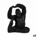 Decoratieve figuren Yoga Gorilla Zwart 15,2 x 31,5 x 26,5 cm (3 Stuks)