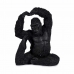 Decoratieve figuren Yoga Gorilla Zwart 15,2 x 31,5 x 26,5 cm (3 Stuks)