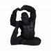 Dekorativ Figur Yoga Gorilla Svart 15,2 x 31,5 x 26,5 cm (3 enheter)