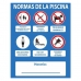 Insegna Normaluz Piscina PVC 50 x 40 cm