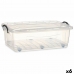 Cutie de depozitare cu roți Transparent Plastic 30 L 40 x 20,5 x 63 cm (6 Unități)