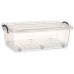 Boîte de rangement avec roues Transparent Plastique 30 L 40 x 20,5 x 63 cm (6 Unités)