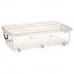 Cutie de depozitare cu roți Transparent Plastic 40 L 46,5 x 20 x 72,2 cm (6 Unități)