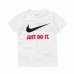 Koszulka z krótkim rękawem dla dzieci Nike Swoosh Just Do It Biały