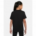 Tricou cu Mânecă Scurtă pentru Copii Nike Sportswear Negru