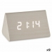 Relógio Digital de Mesa Branco PVC Madeira MDF 11,7 x 7,5 x 8 cm (12 Unidades)