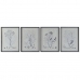 Quadro DKD Home Decor Moderno Piante botaniche 45 x 2,5 x 60 cm (4 Unità)