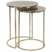 Conjunto de 2 mesas DKD Home Decor Dourado Metal Alumínio 46 x 46 x 58 cm