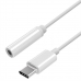 USB C til Jack 3.5 mm-Adapter Aisens A109-0384 Hvit 15 cm
