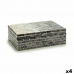 Decoratieve Doos Grijs Parelmoer spaanderplaat 15,2 x 7,2 x 25 cm (4 Stuks)