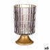 Led-lantaarn Grijs Gouden Glas 10,7 x 18 x 10,7 cm (6 Stuks)