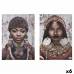 2 attēlu komplekts Canvas Āfrikas sieviete 70 x 50 x 1,5 cm (6 gb.)
