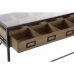 Console DKD Home Decor Brown Black Metal Crystal MDF Wood 120 x 40 x 83 cm