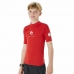 Kinder-T-Shirt met Korte Mouwen Rip Curl Corps L/S Rash Vest  Rood Lycra Branding