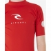 Kortærmet T-shirt til Børn Rip Curl Corps L/S Rash Vest  Rød Lycra Surf