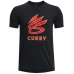 Heren-T-Shirt met Korte Mouwen Under Armour Curry Lightning Logo Zwart