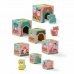 Playset SES Creative Block tower to stack with animal figurines 10 Kappaletta