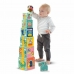 Playset SES Creative Block tower to stack with animal figurines 10 Darabok