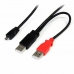 Kabel USB 2.0 A u Micro USB B Startech USB2HAUBY3 Crna