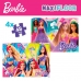 Set van 4 Puzzels Barbie MaxiFloor 192 Onderdelen 35 x 1,5 x 25 cm