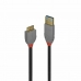 Kabel USB naar micro-USB LINDY 36766 Zwart 1 m
