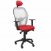 Irodai szék fejtámlával Jorquera P&C ALI350C Piros