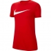 Ženska Majica s Kratkimi Rokavi Nike SS TEE CW6967 657  Rdeča