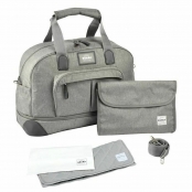 BABY ON BOARD Borsa fasciatoio Simply Duffle Baby Girl, grigio