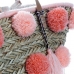 Handtas DKD Home Decor Roze Koraal Pompons